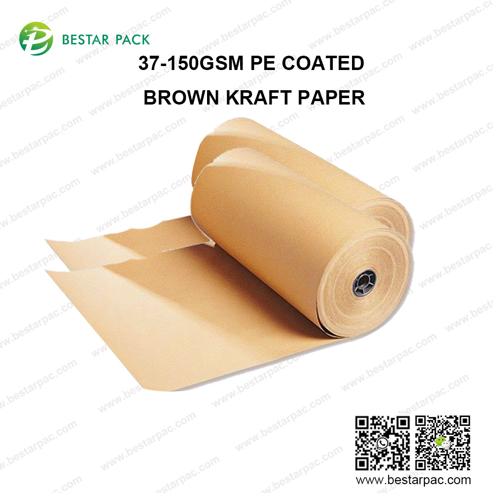 Kertas Kraft Perang Bersalut PE 37-150gsm