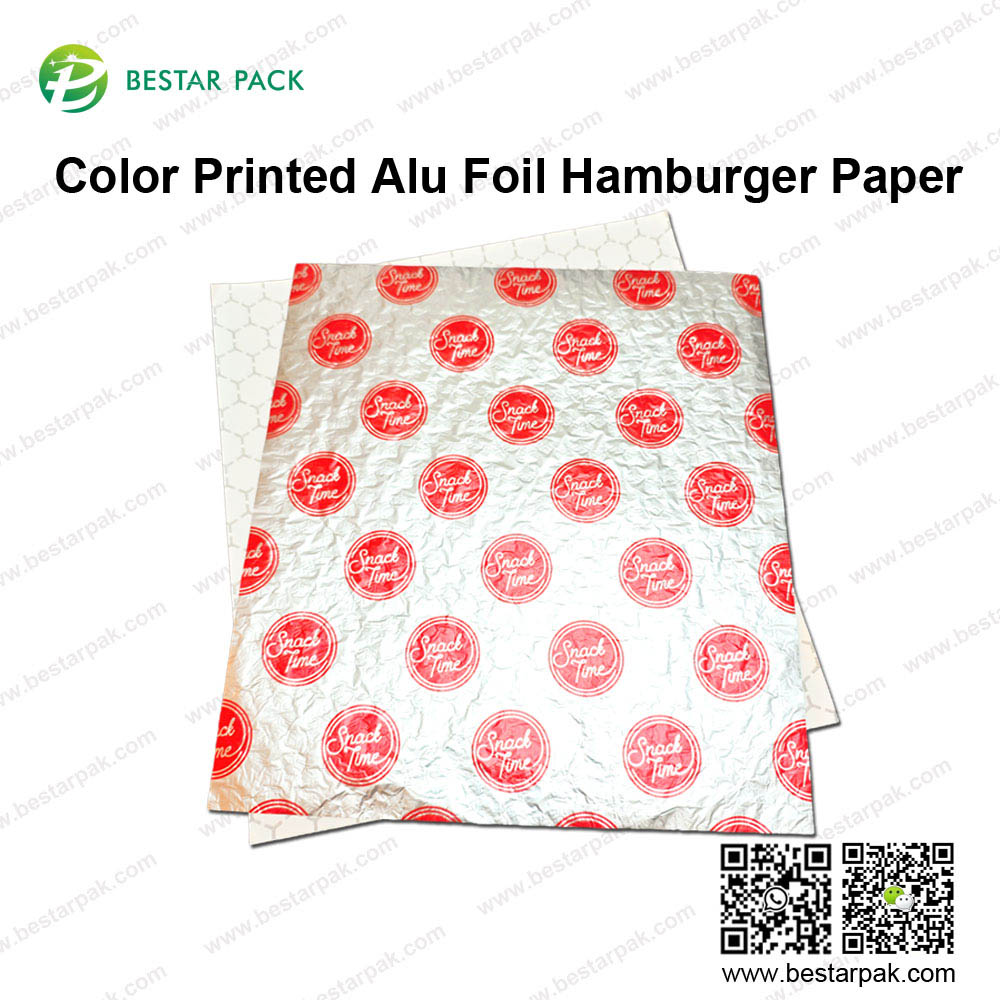Kertas Hamburger Alu Foil yang Dicetak Warna